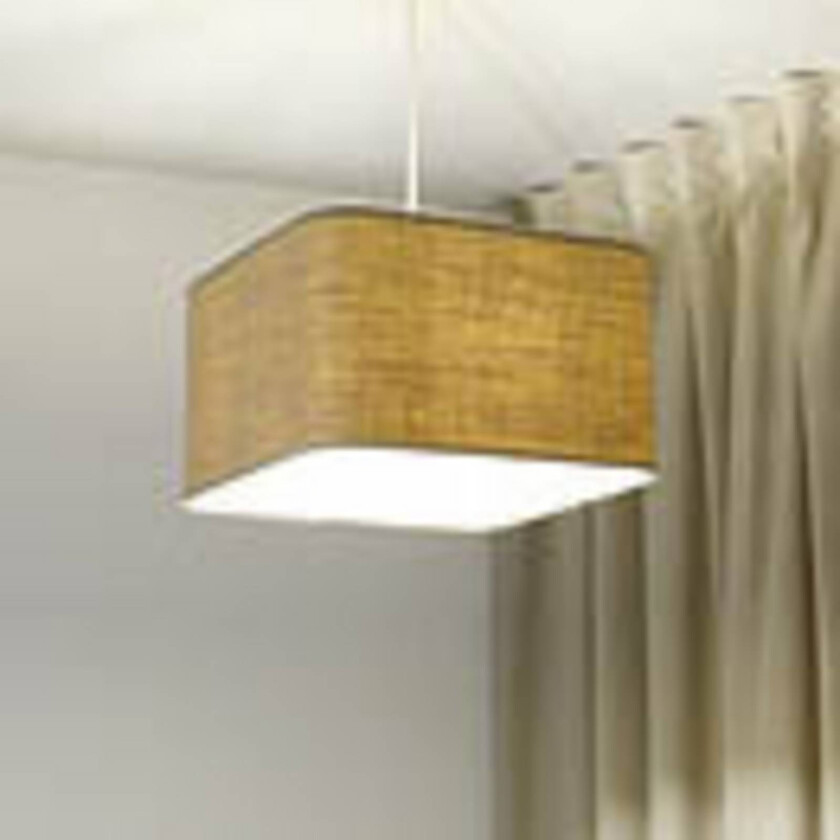 Kwadro hengelampe, beige, 40 x 40 cm, jute