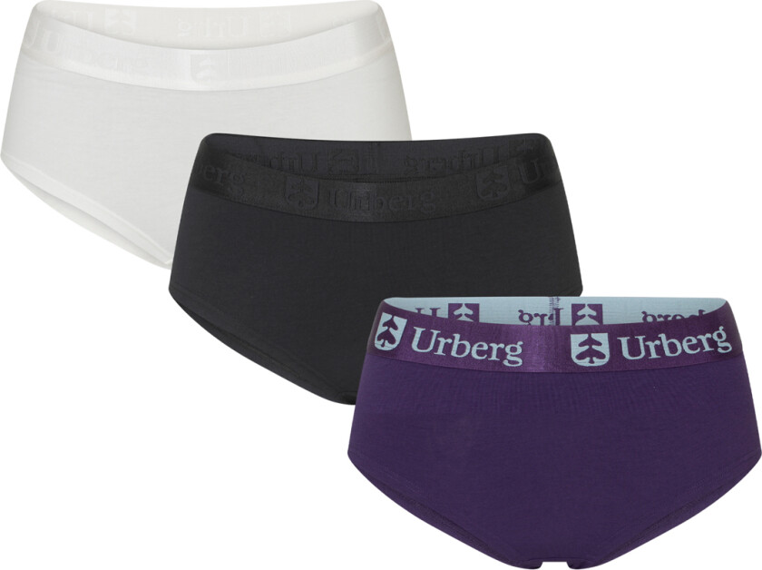 Women's Bamboo Hipsters 3-Pack Black Beauty+bright White+grape