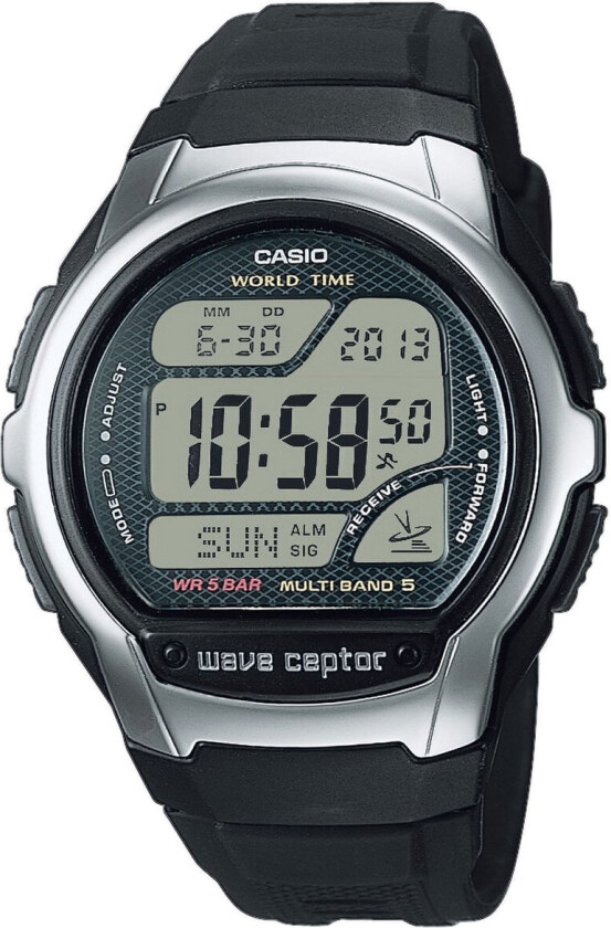 Wave Ceptor WV-58R-1AEF - Digital - Sort - Herreklokker - Resin - Akryl