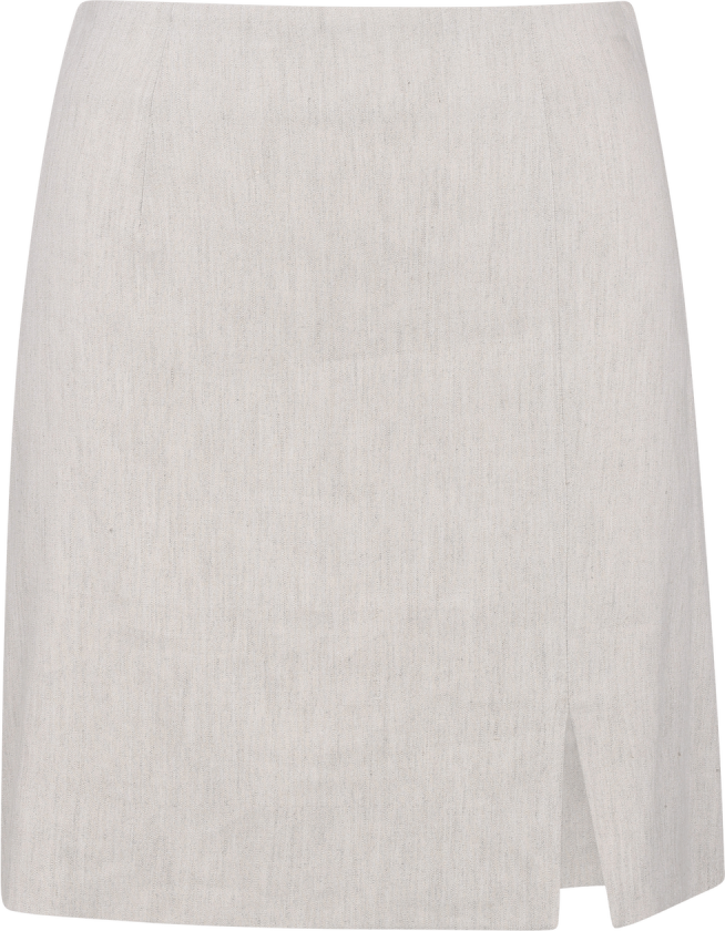 Christina Skirt Sand XS Linen mini skirt
