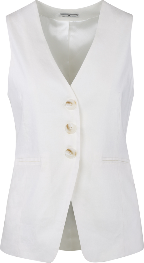 Simmy Waistcoat White XL Long linen waistcoat