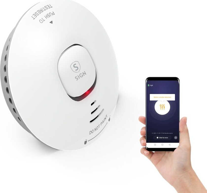 Smart WIFI Røykvarsler / Brannalarm