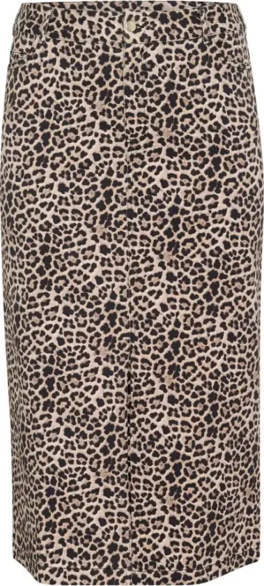 Dame, Skjørt, Brun, 3XL