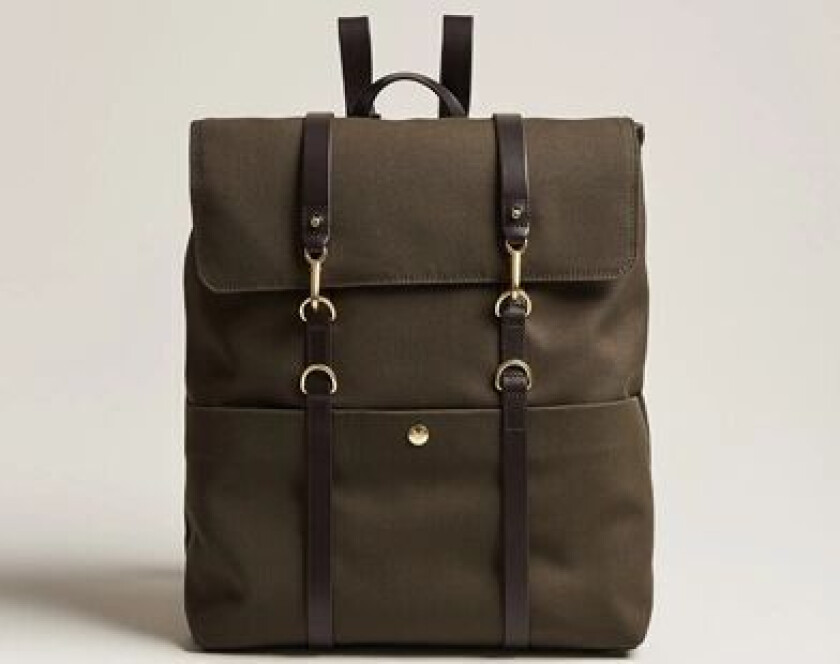 M/S Nylon Backpack Army/Dark Brown
