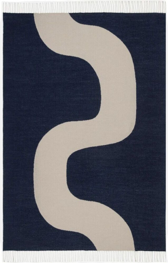 Seireeni pledd 130 x 180 cm Off white-dark blue