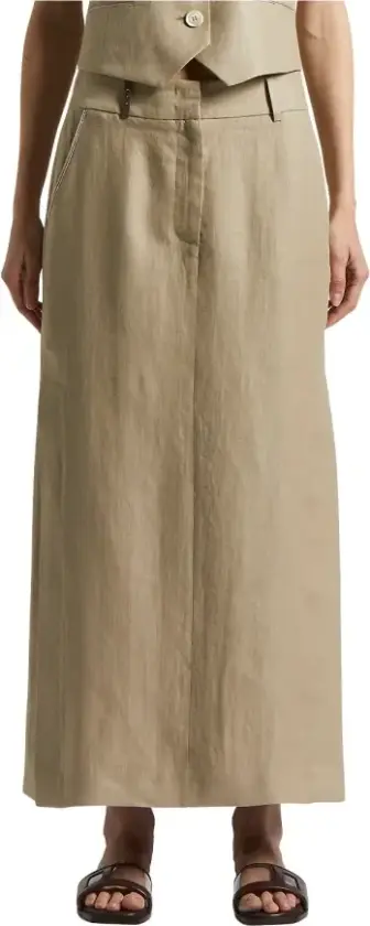 Dame, Skjørt, Beige, XL