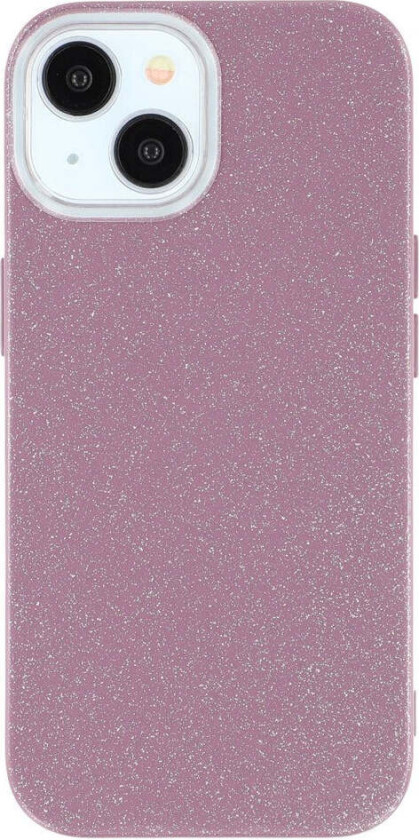 iPhone 14 / 13 Fleksibelt Plast Deksel m. Glitter - Lilla