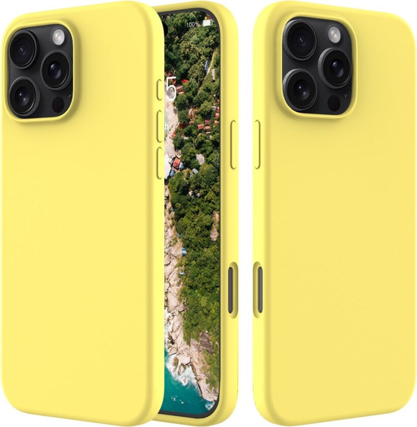 iPhone 16 Pro Max Fôret Silikon Deksel - Gul