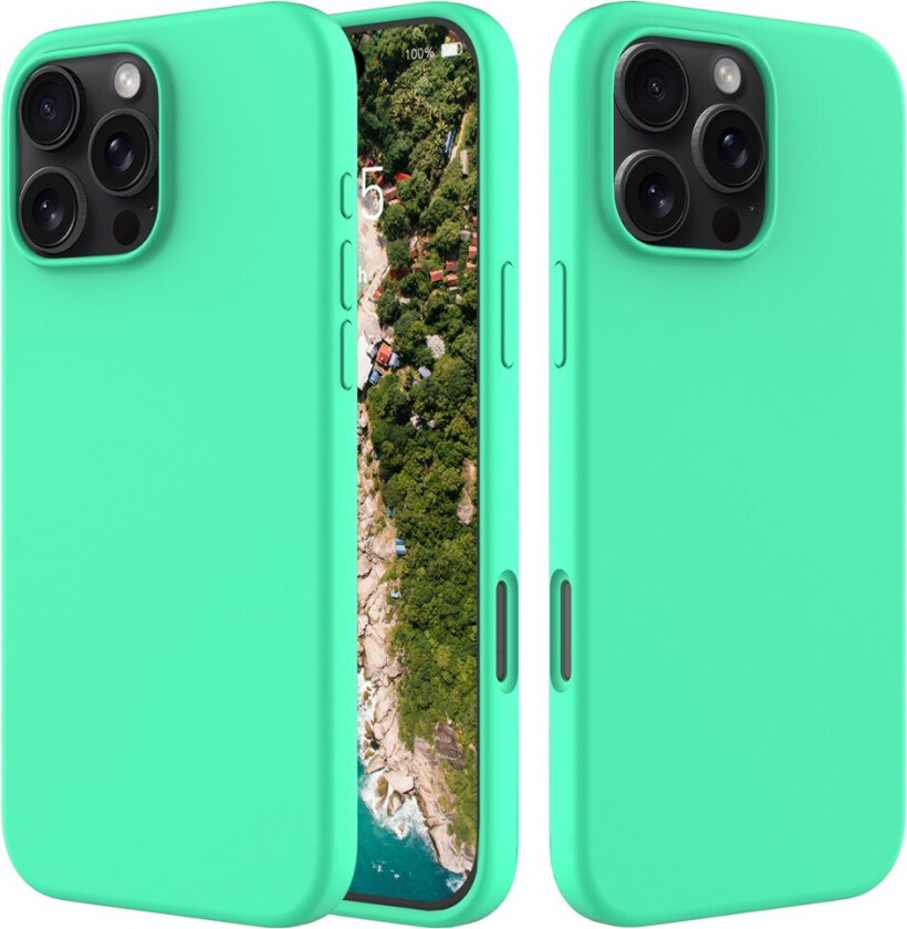 iPhone 16 Pro Max Fôret Silikon Deksel - Neongrønn