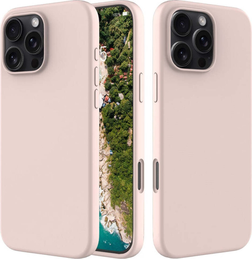 iPhone 16 Pro Max Fôret Silikon Deksel - Rosa