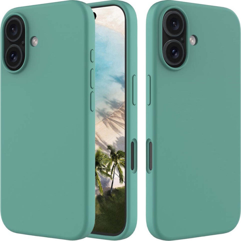 iPhone 16 Plus Fôret Silikon Deksel - Mørk Grønn