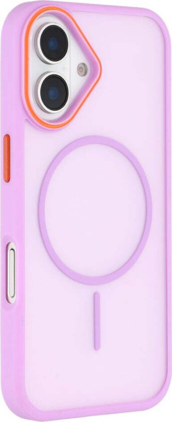 iPhone 16 Plus Matt Hybrid Plast Deksel - MagSafe Kompatibel - Rosa
