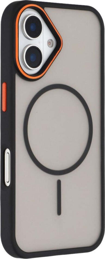 iPhone 16 Plus Matt Hybrid Plast Deksel - MagSafe Kompatibel - Svart