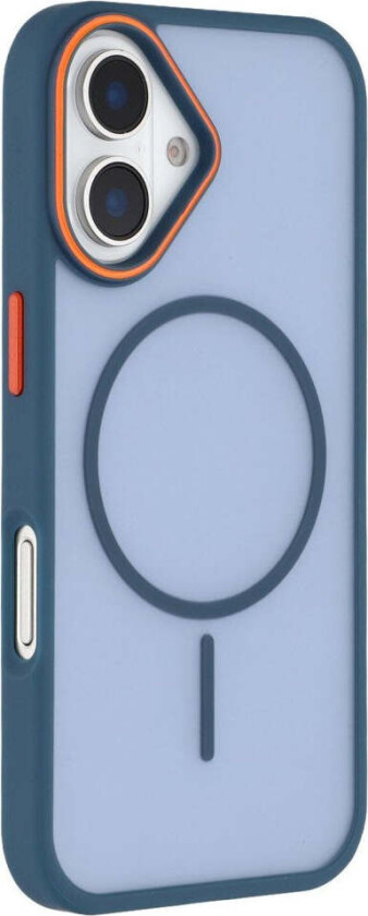 iPhone 16 Plus Matt Hybrid Plast Deksel - MagSafe Kompatibel - Blå