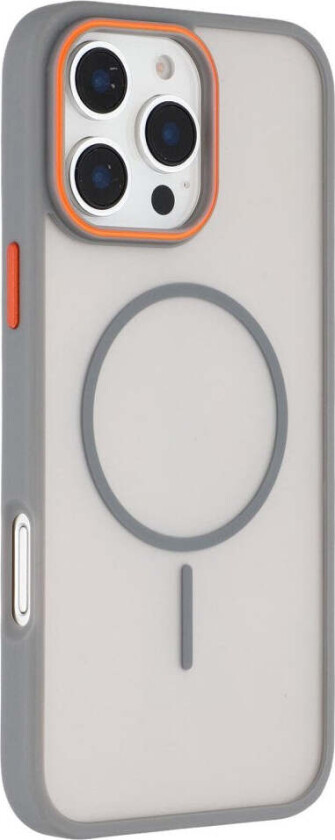 iPhone 16 Pro Max Matt Hybrid Plast Deksel - MagSafe Kompatibel - Grå