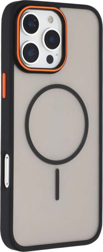 iPhone 16 Pro Max Matt Hybrid Plast Deksel - MagSafe Kompatibel - Svart