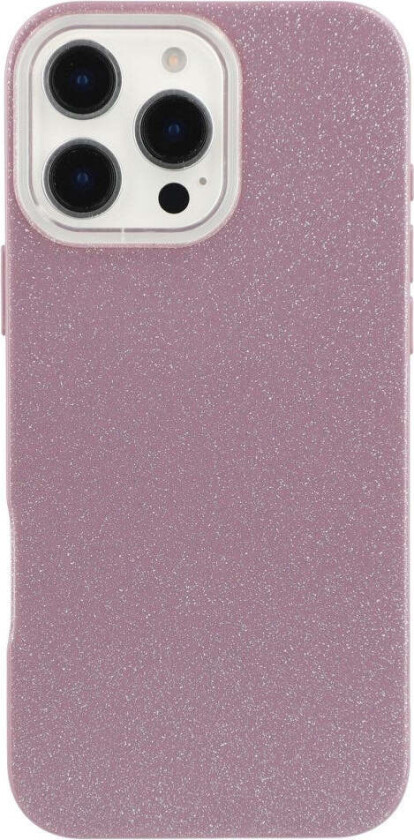 IPhone 16 Pro Fleksibelt Plast Deksel med Glitter - Lilla