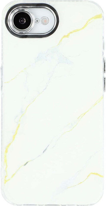 iPhone 16e Hybrid Deksel med Marmordesign - Hvit