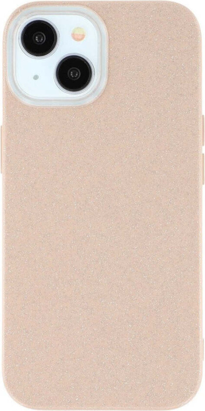 iPhone 14 / 13 Fleksibelt Plast Deksel m. Glitter - Brun