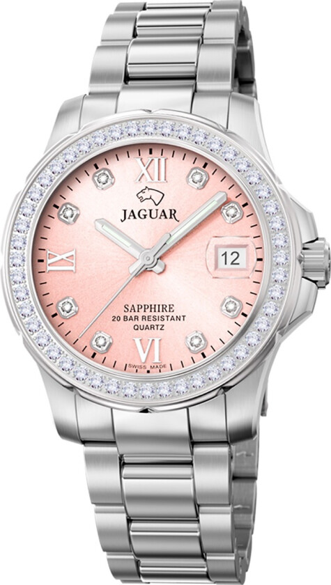 Executive Diver Womens J892/2 - Kvarts - Sølv - Dameklokker - Rustfritt stål - ledd m/pin - Safir
