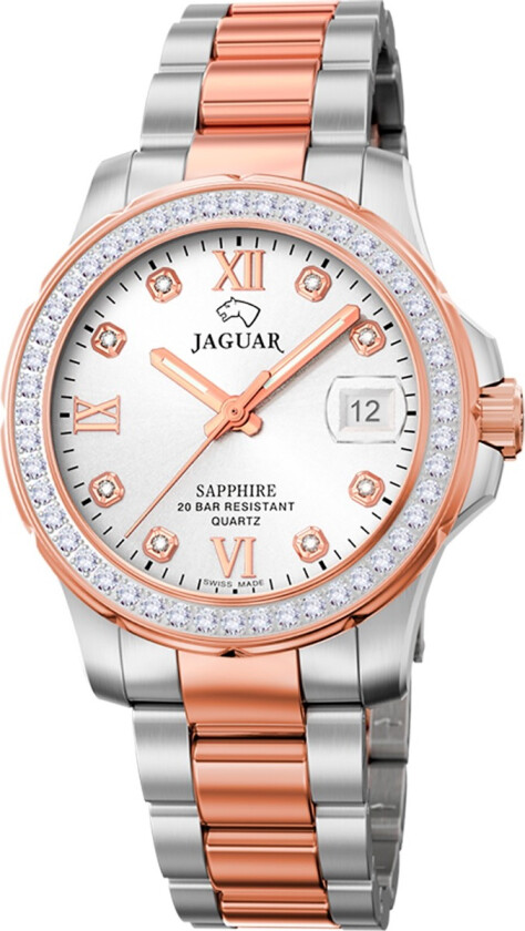 Executive Diver Womens J894/1 - Kvarts - Sølv - Dameklokker - Rustfritt stål - ledd m/pin - Safir