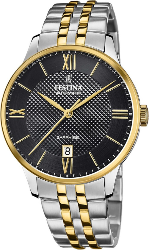 Mens Automatic F20483/3 - Automatisk - Sølv - Herreklokker - Rustfritt stål - ledd m/pin - Safir