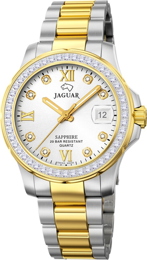 Executive Diver Womens J893/1 - Kvarts - Sølv - Dameklokker - Rustfritt stål - ledd m/pin - Safir
