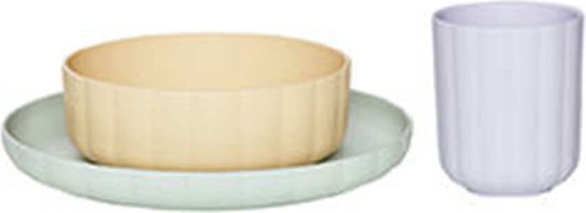 OYOY Mini Pullo barneservise 2 deler, mint/lavendel