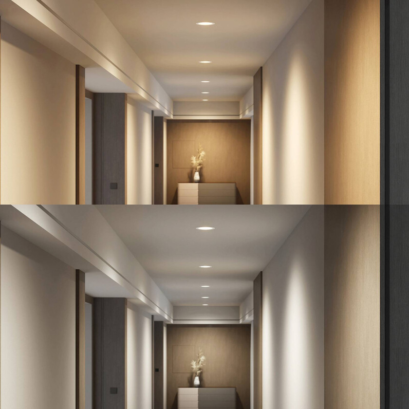 Prios Rida LED-downlight, CCT, 19 cm, 18 W