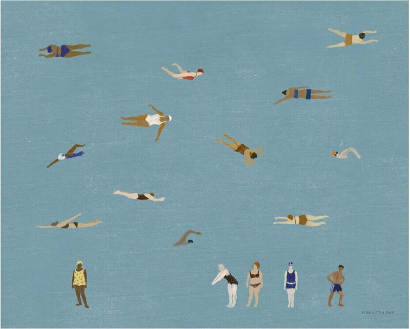 Swimmers poster 40x50 cm