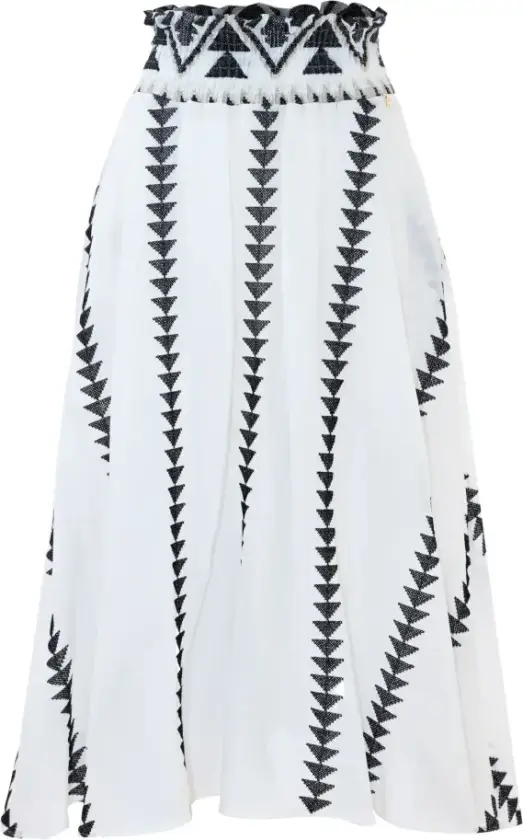 Dame, Skjørt, Hvit, 2XL