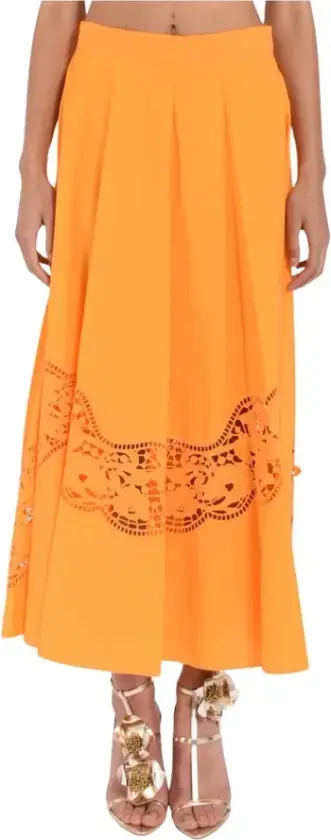 Dame, Skjørt, Oransje, XS