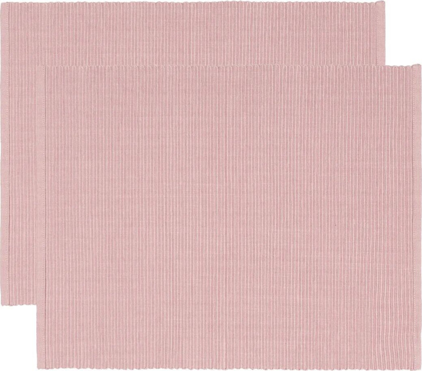 Linum Uni spisebrikke 35 x 46 cm 2-pakning Støvrosa