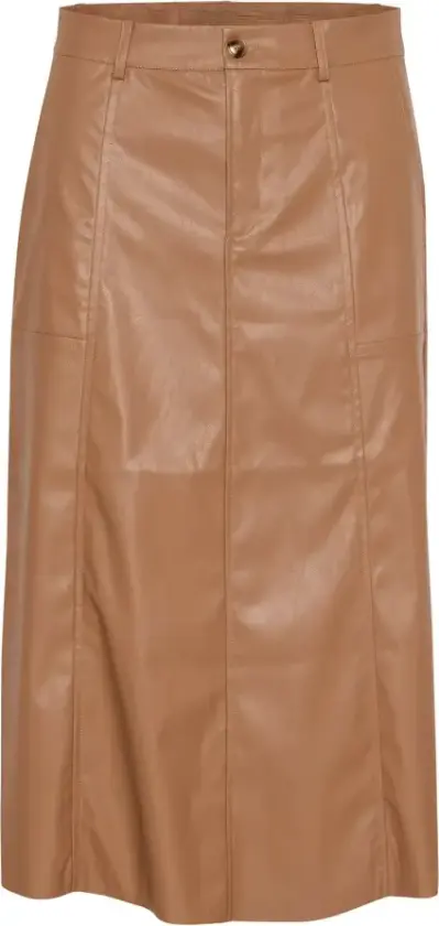 Dame, Skjørt, Brun, 3XL