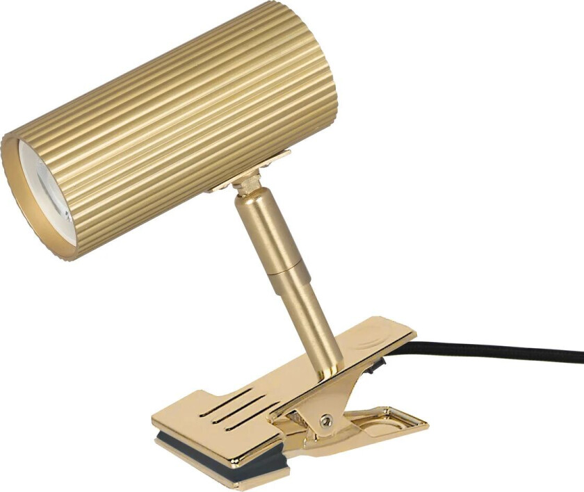 Hubble klemmelampe Børstet messing