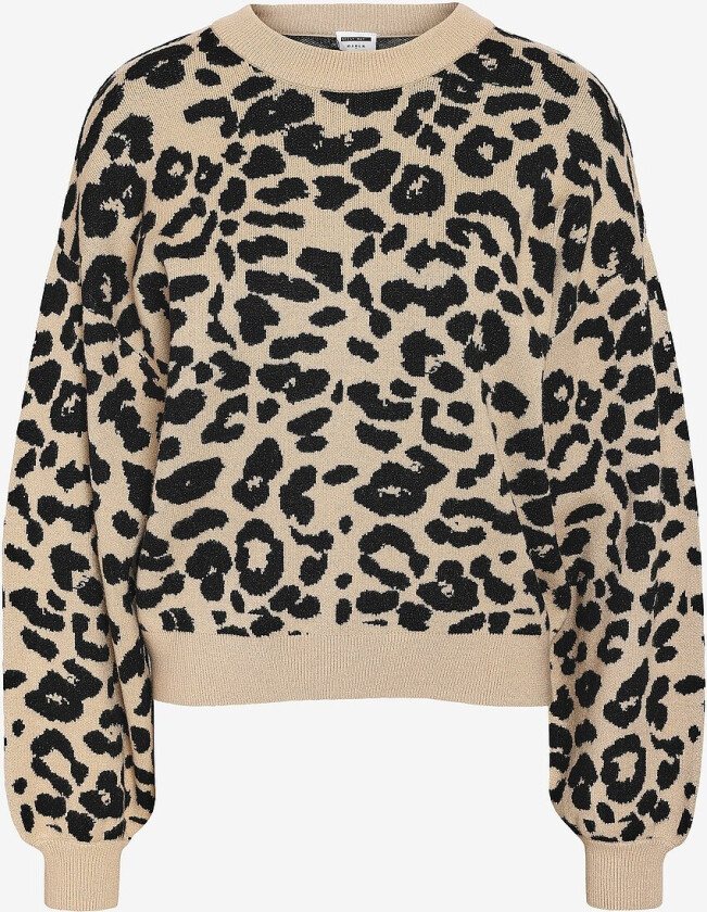 Genser nmCharlott L/S O-neck Knit Fwd - Brun