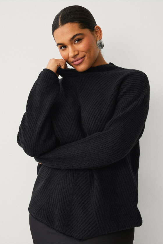 Pullover caComfy L/S HN Pullover - Svart