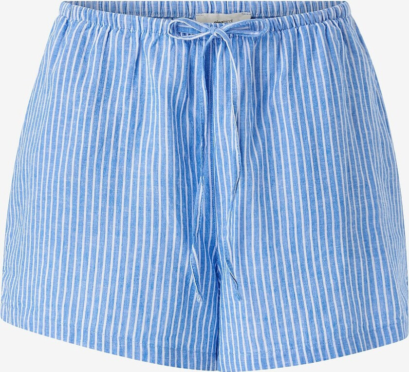 Shorts i lin Relaxed Linen Blend - Blå