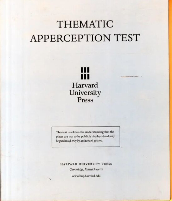 Thematic Apperception Test av Henry A. M.D. Murray