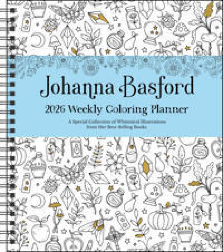 Johanna Basford 12-Month 2026 Weekly Coloring Calendar