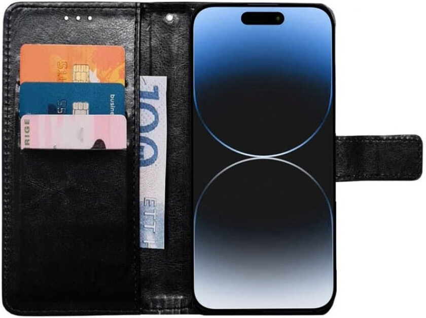 Lommebokdeksel 3-kort Apple iPhone 16 - Svart
