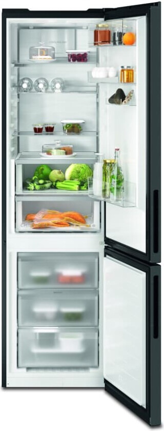 Kombiskap LNT8MB36B (Sort rustfritt stål)