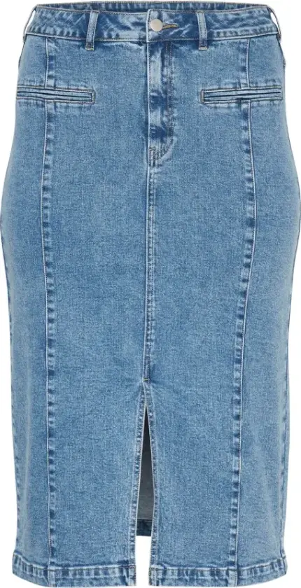 Dame, Skjørt, Blå, 3XL