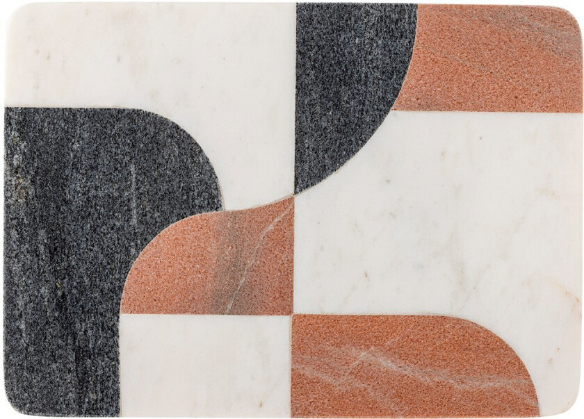 Jazzi skjærebrett 20x28 cm Hvit-svart-brun