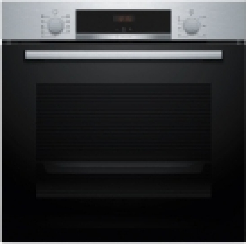Serie | 4 HBA514BS3 - Ovn - innebygd - fordypning - bredde: 56 cm - dybde: 55 cm - høyde: 58.5 cm - med selvrens - Klasse A+ - rustfritt stål