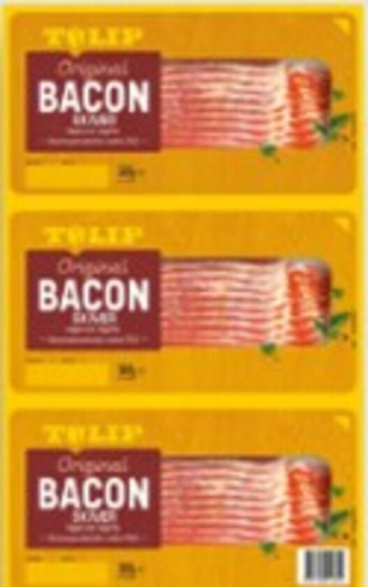 Bacon skivet Bøkeflisrøkt 3pk 375g