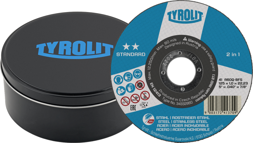 Skæreskive Std. 41X ø125Ã1 A60Q-BFS, i 50stk dåse