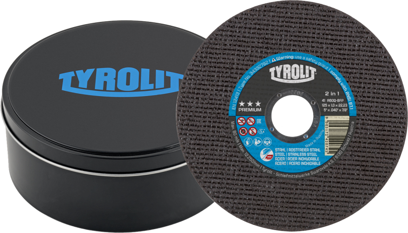 Skæreskive Prem. 41F ø125Ã1 A60Q-BFP, i 50stk dåse