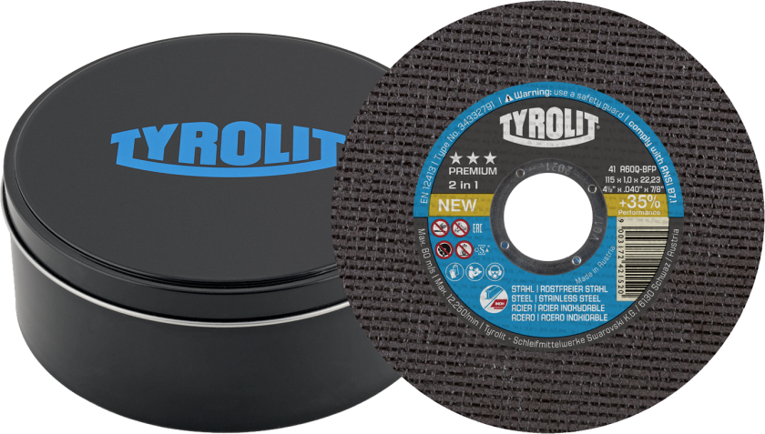 Skæreskive Prem. 41F ø115Ã1 A60Q-BFP, i 50stk dåse