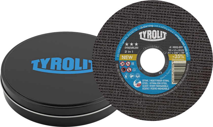 Skæreskive Prem. 41F ø115Ã1 A60Q-BFP, i 10stk dåse